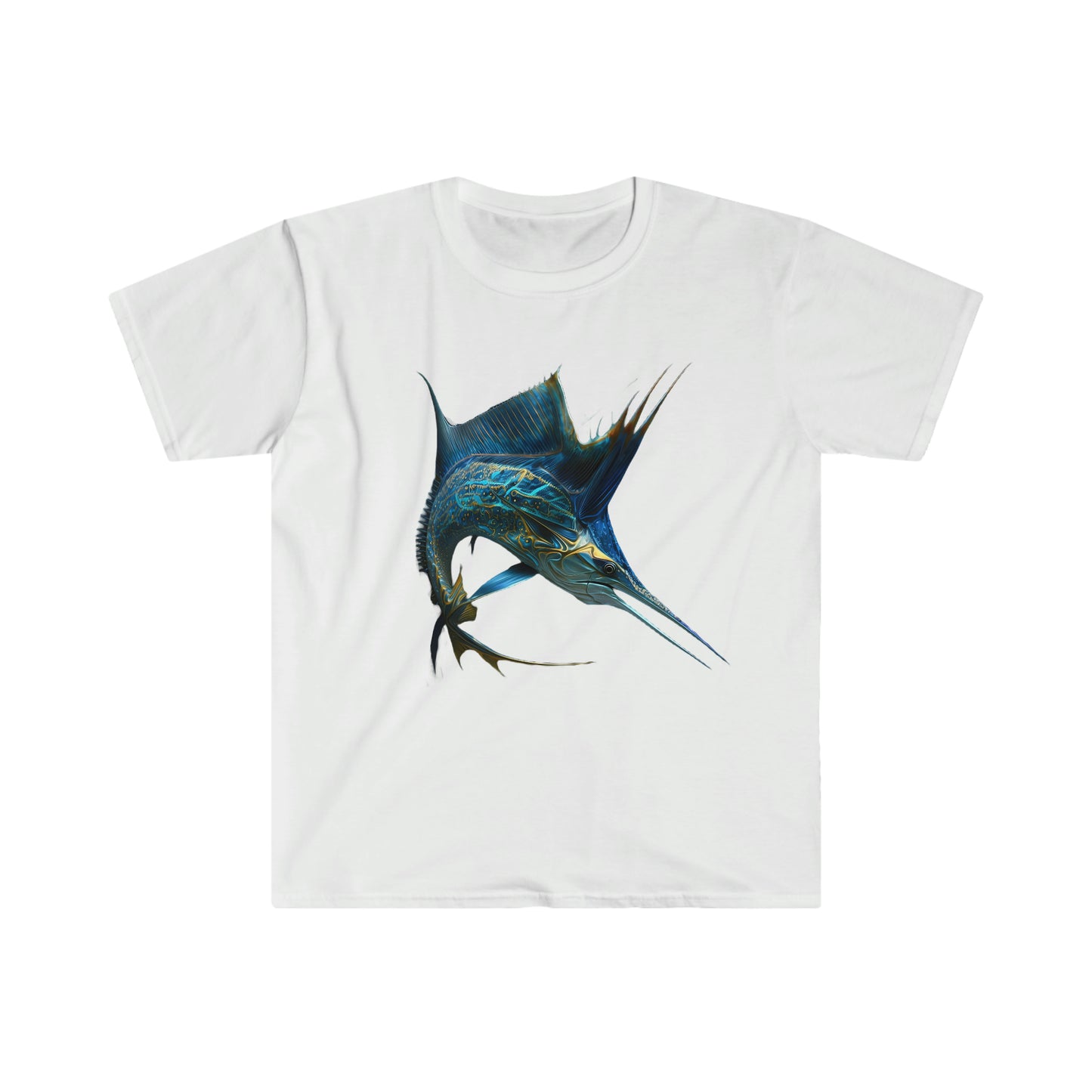 Blue Marlin Abstract art Tee