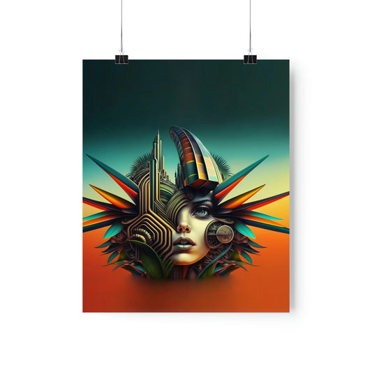 Abstract Art Woman Tropical Face print