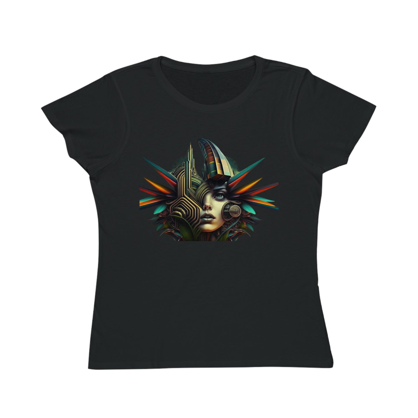 Retro-Slaps Abstract woman Organic Women's Classic T-Shirt